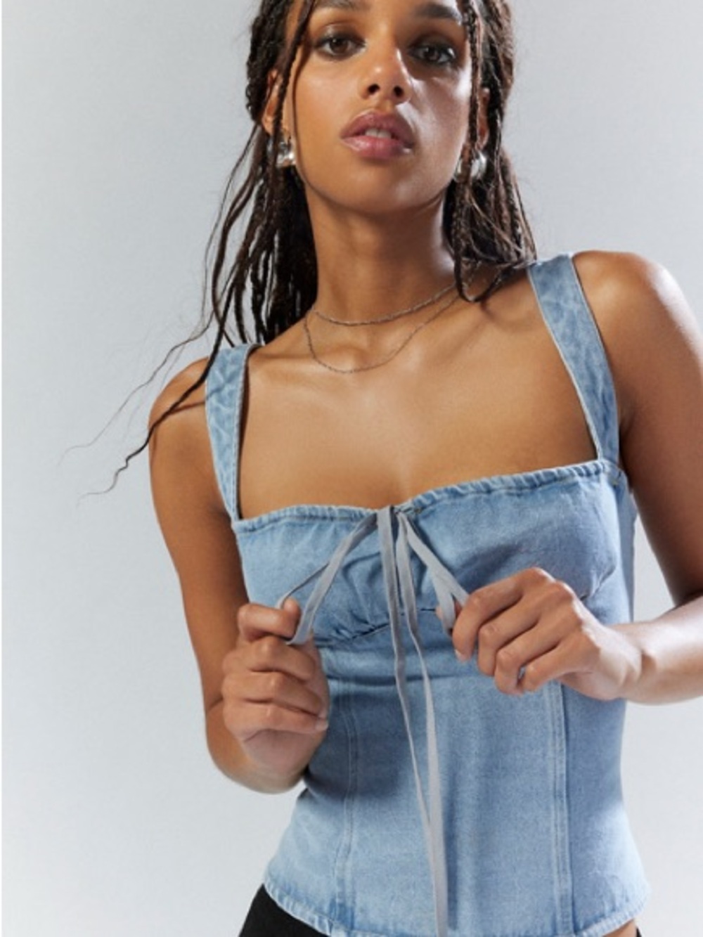 Lioness Daydream Denim Corset Top